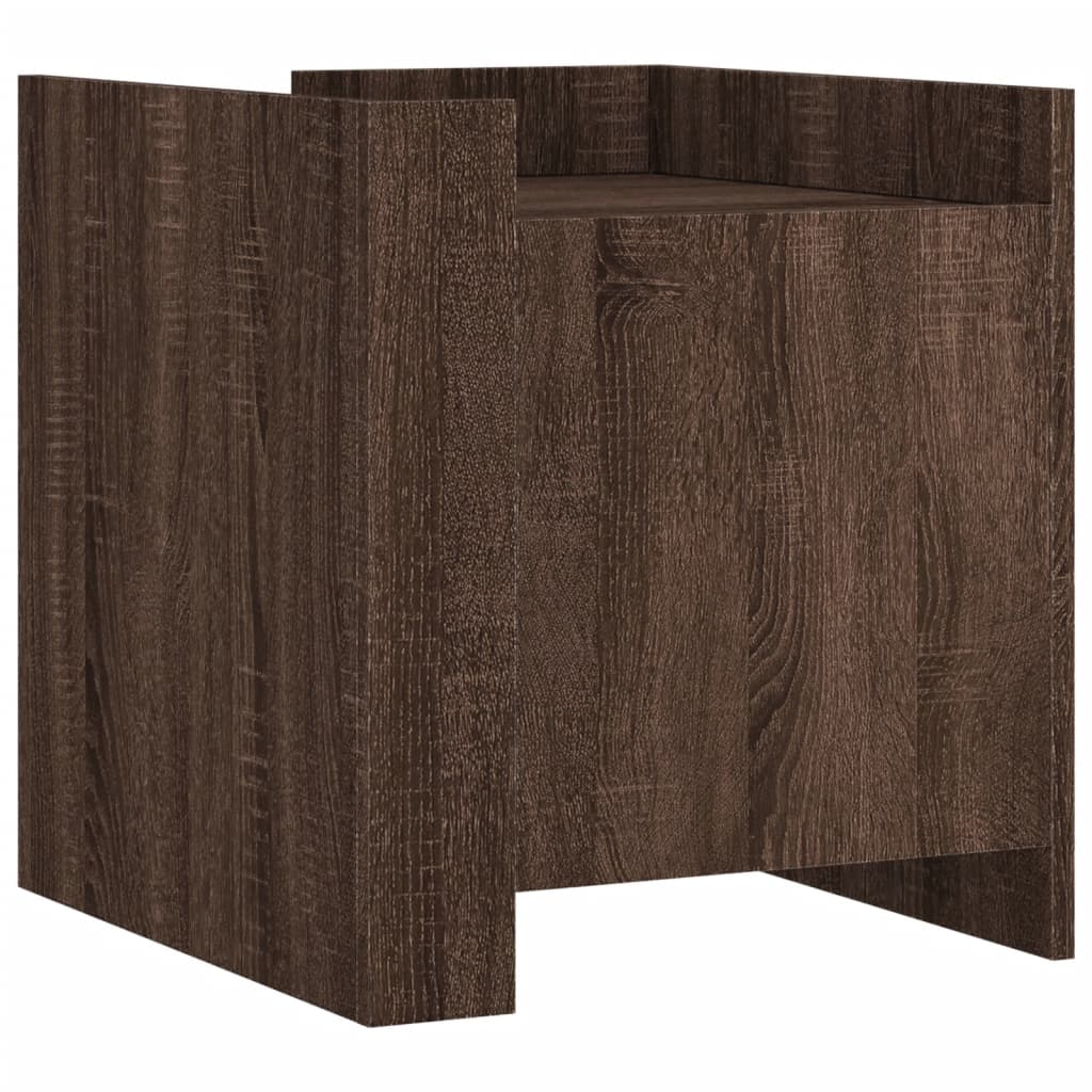 vidaXL Bedside Cabinet Brown Oak 45x50x50 cm Engineered Wood