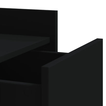 vidaXL Bedside Cabinet Black 45x50x65 cm Engineered Wood