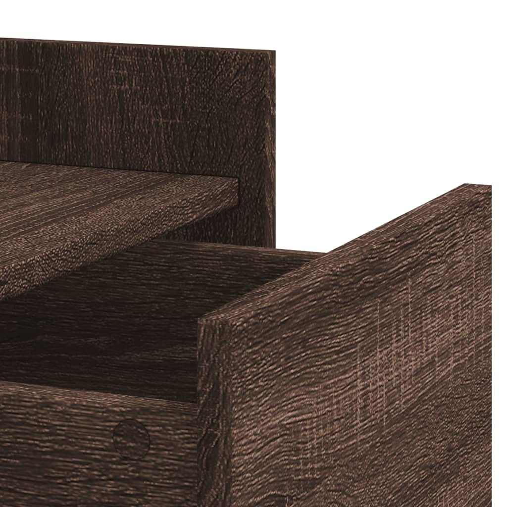 vidaXL Bedside Cabinet Brown Oak 45x50x65 cm Engineered Wood
