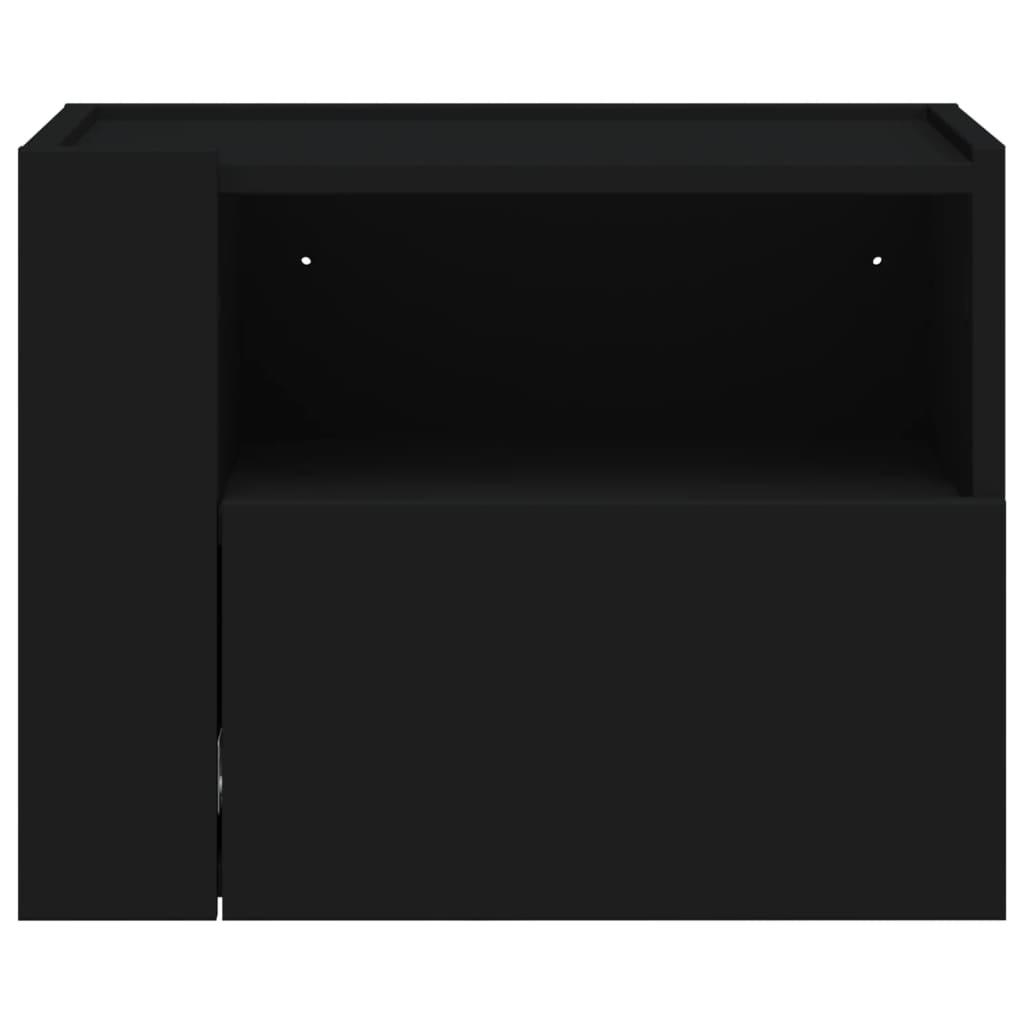 vidaXL Wall-mounted Bedside Cabinet Black 45x30x35 cm