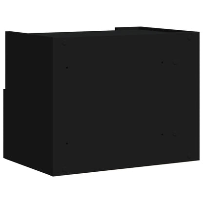 vidaXL Wall-mounted Bedside Cabinet Black 45x30x35 cm