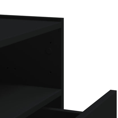 vidaXL Wall-mounted Bedside Cabinet Black 45x30x35 cm
