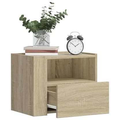 vidaXL Wall-mounted Bedside Cabinet Sonoma Oak 45x30x35 cm
