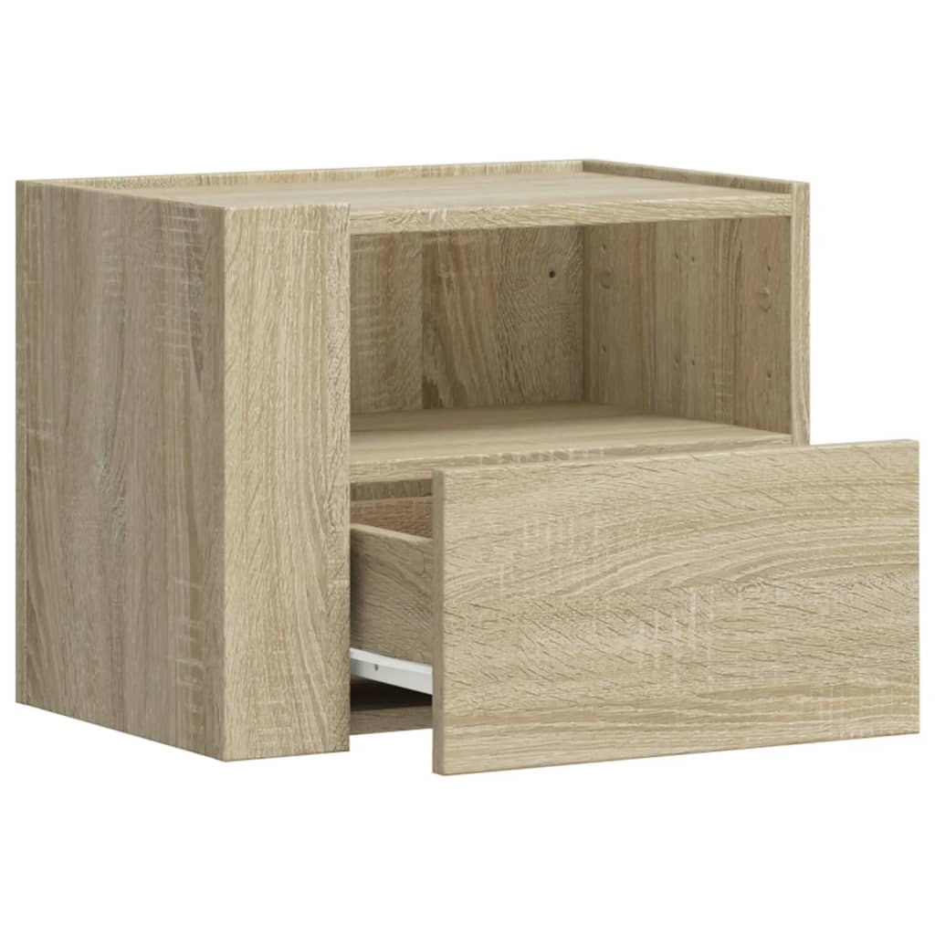vidaXL Wall-mounted Bedside Cabinet Sonoma Oak 45x30x35 cm