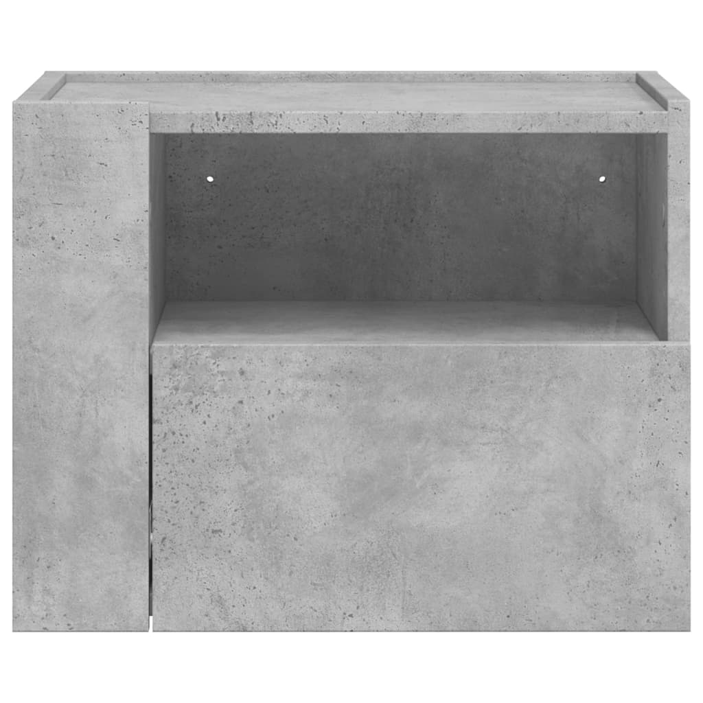 vidaXL Wall-mounted Bedside Cabinet Concrete Grey 45x30x35 cm