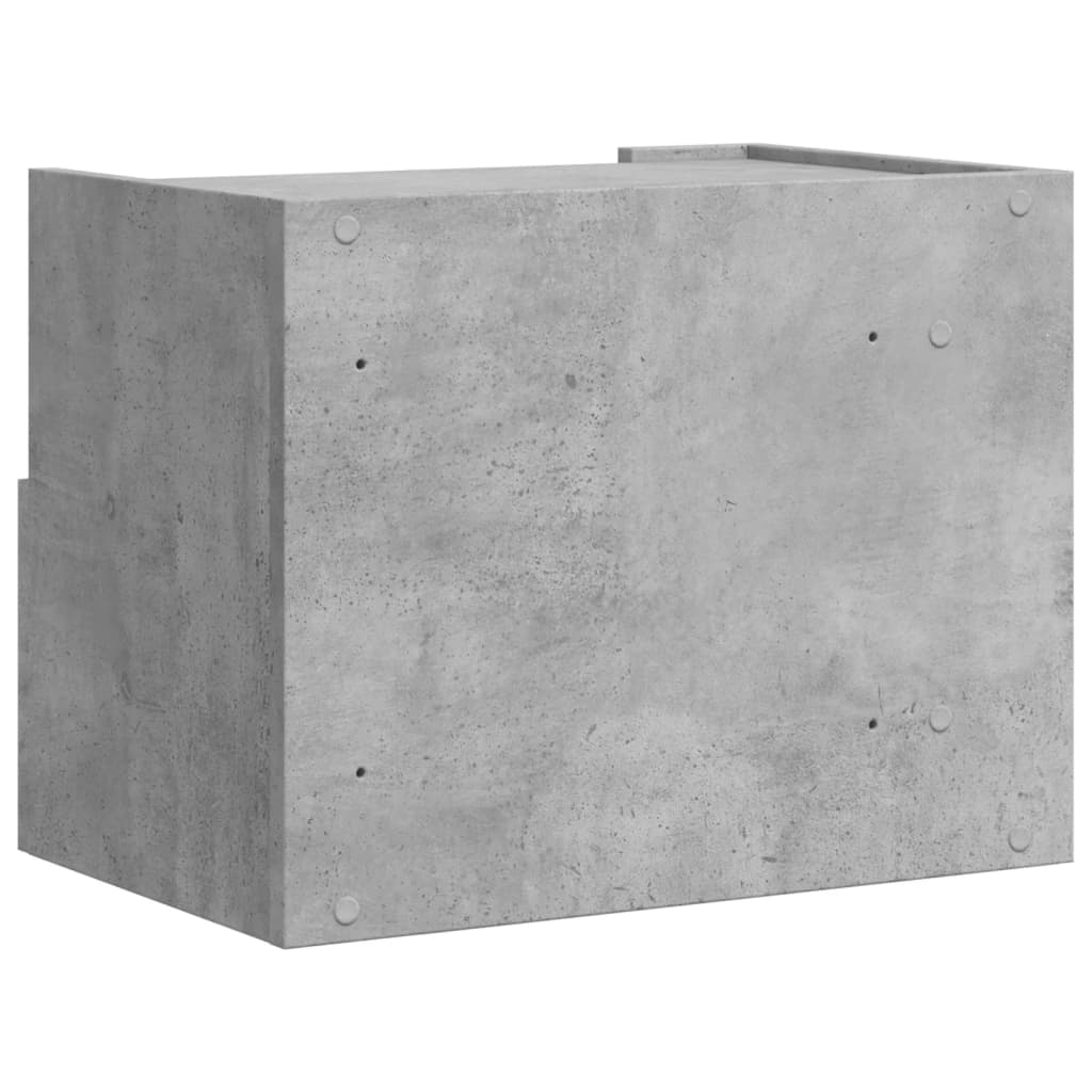 vidaXL Wall-mounted Bedside Cabinet Concrete Grey 45x30x35 cm