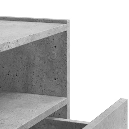 vidaXL Wall-mounted Bedside Cabinet Concrete Grey 45x30x35 cm