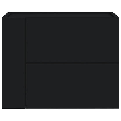 vidaXL Wall-mounted Bedside Cabinet Black 45x30x35 cm