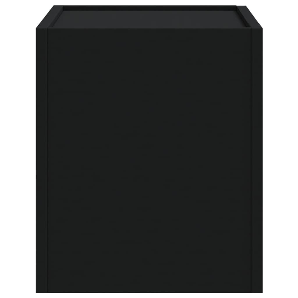 vidaXL Wall-mounted Bedside Cabinet Black 45x30x35 cm