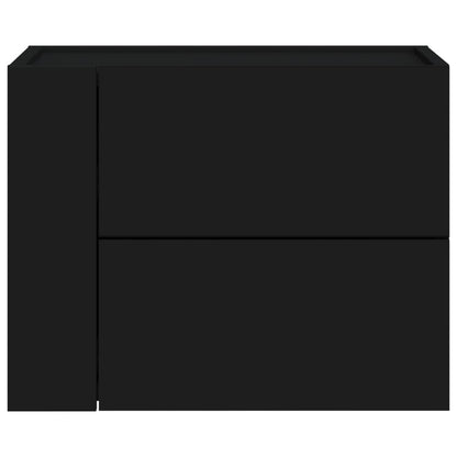 vidaXL Wall-mounted Bedside Cabinets 2 pcs Black 45x30x35 cm