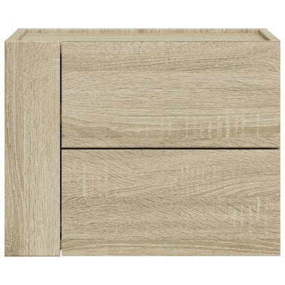 vidaXL Wall-mounted Bedside Cabinet Sonoma Oak 45x30x35 cm