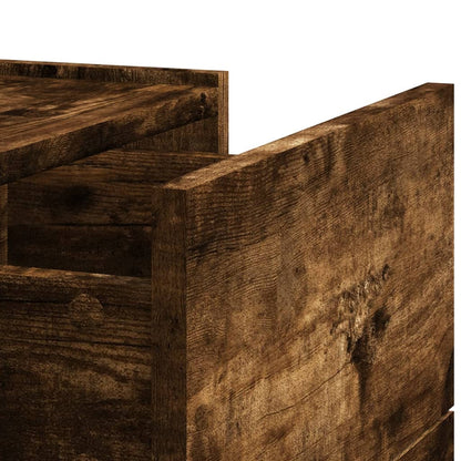 vidaXL Wall-mounted Bedside Cabinet Smoked Oak 45x30x35 cm