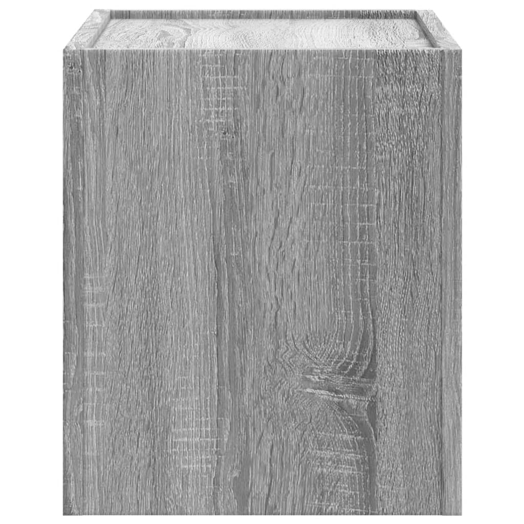 vidaXL Wall-mounted Bedside Cabinet Grey Sonoma 45x30x35 cm