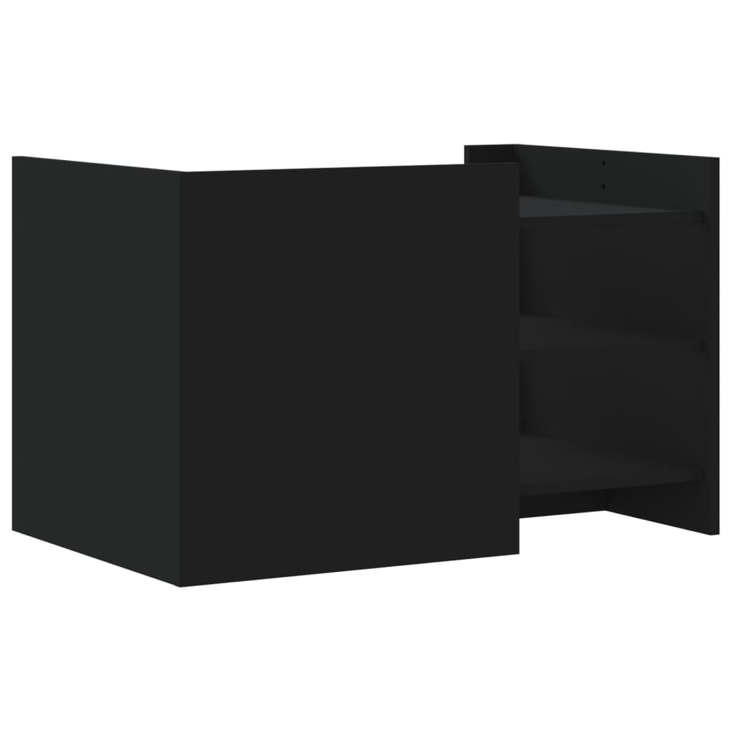 vidaXL Coffee Table Black 80x50x50 cm Engineered Wood
