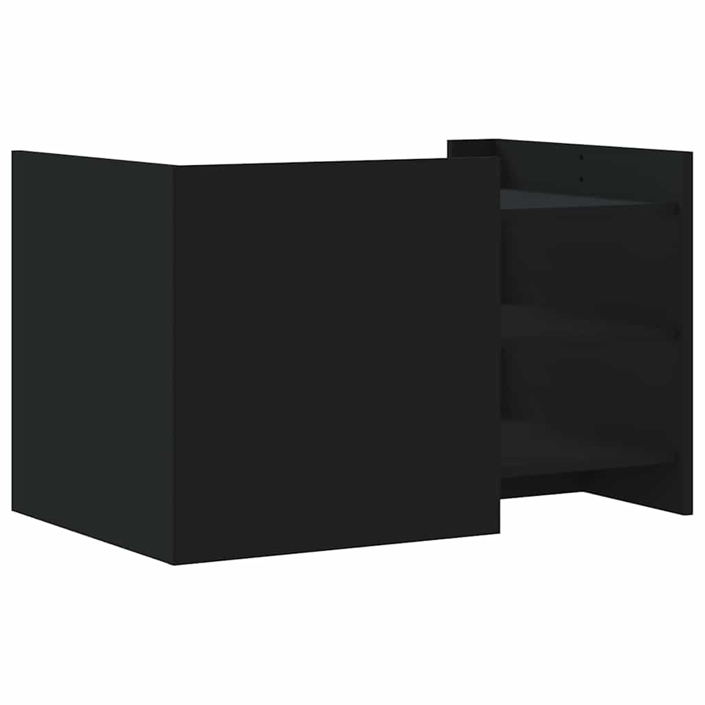 vidaXL Coffee Table Black 80x50x50 cm Engineered Wood