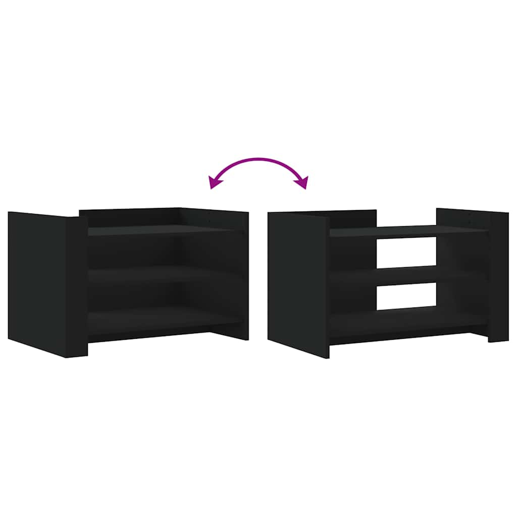 vidaXL Coffee Table Black 80x50x50 cm Engineered Wood