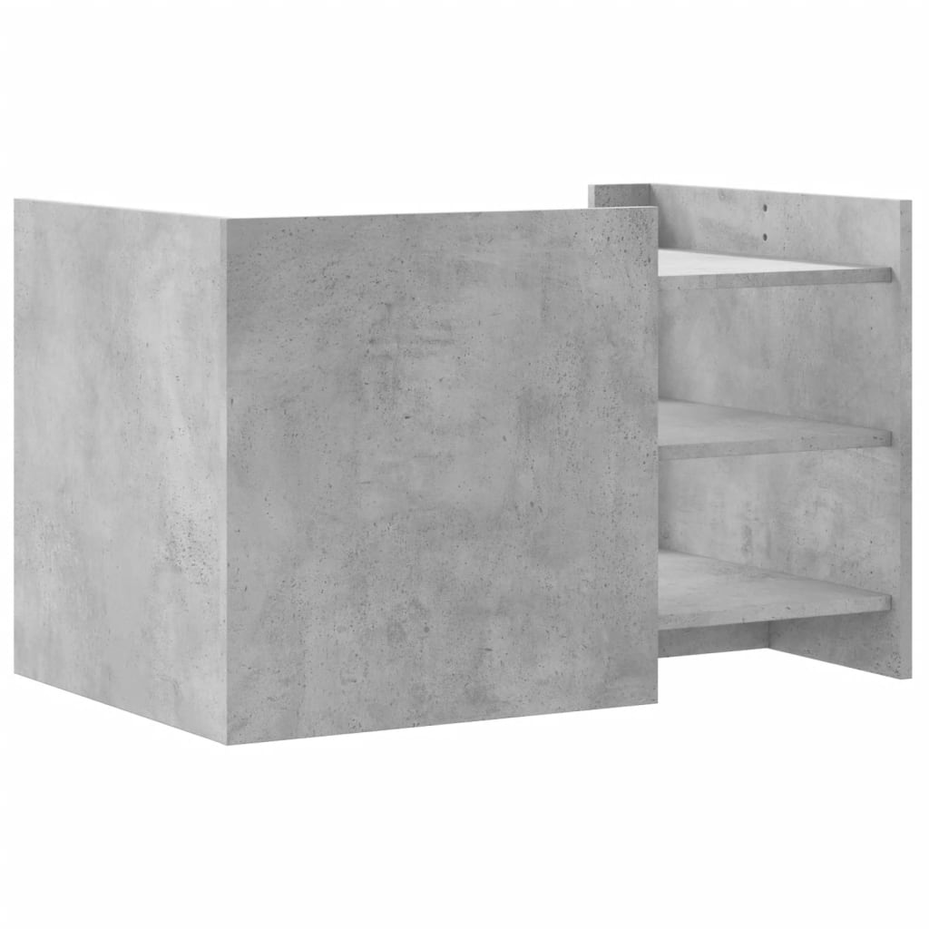 vidaXL Coffee Table Concrete Grey 80x50x50 cm Engineered Wood