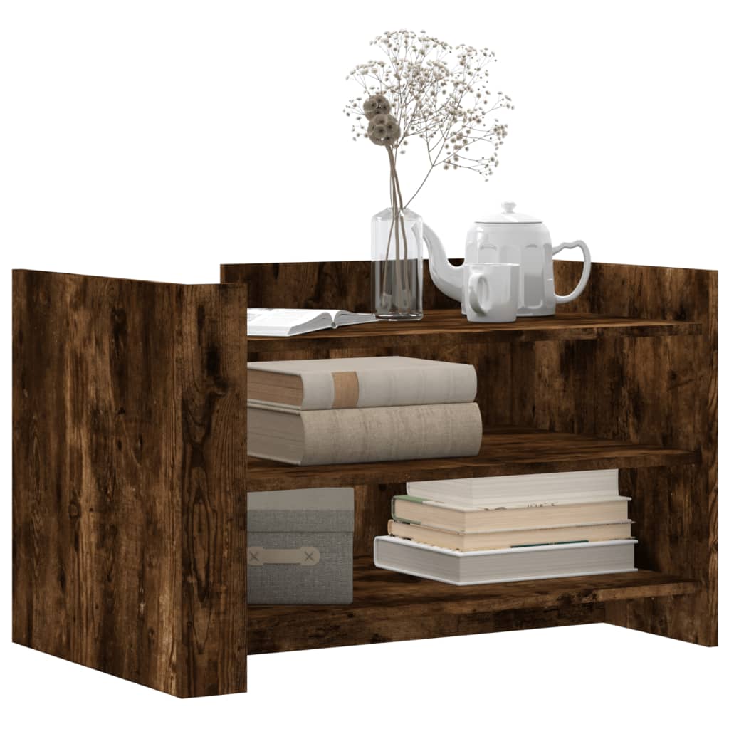 vidaXL Coffee Table Smoked Oak 80x50x50 cm Engineered Wood