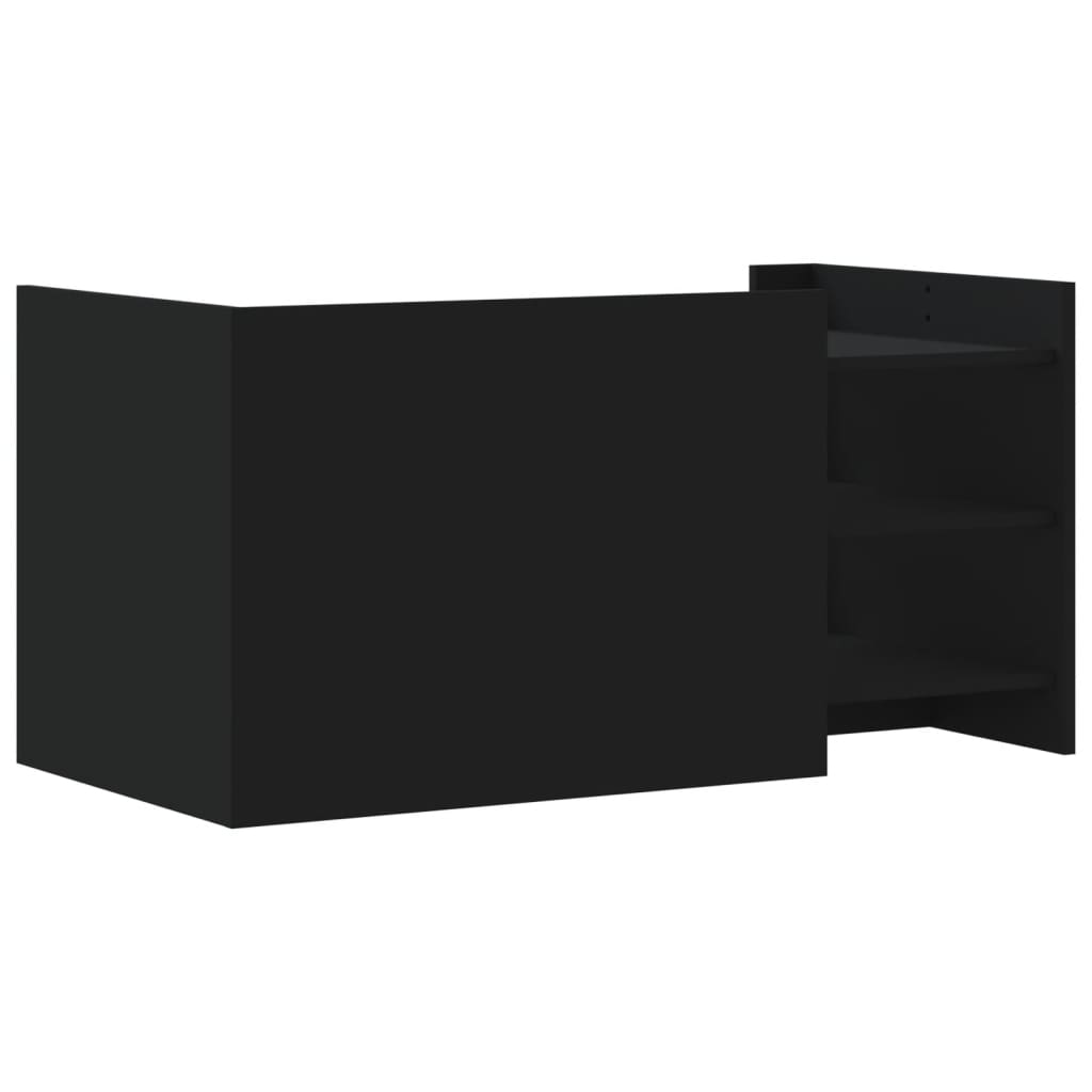 vidaXL Coffee Table Black 100x50x50 cm Engineered Wood