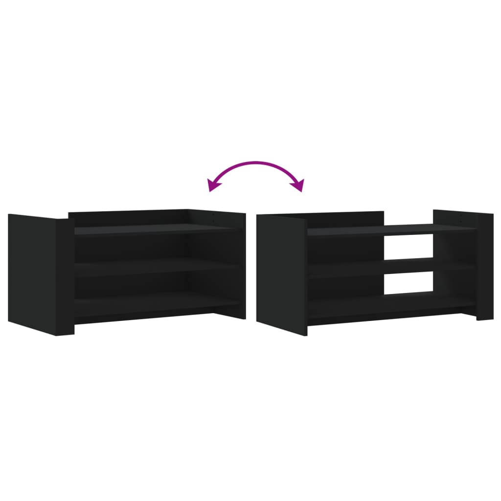vidaXL Coffee Table Black 100x50x50 cm Engineered Wood