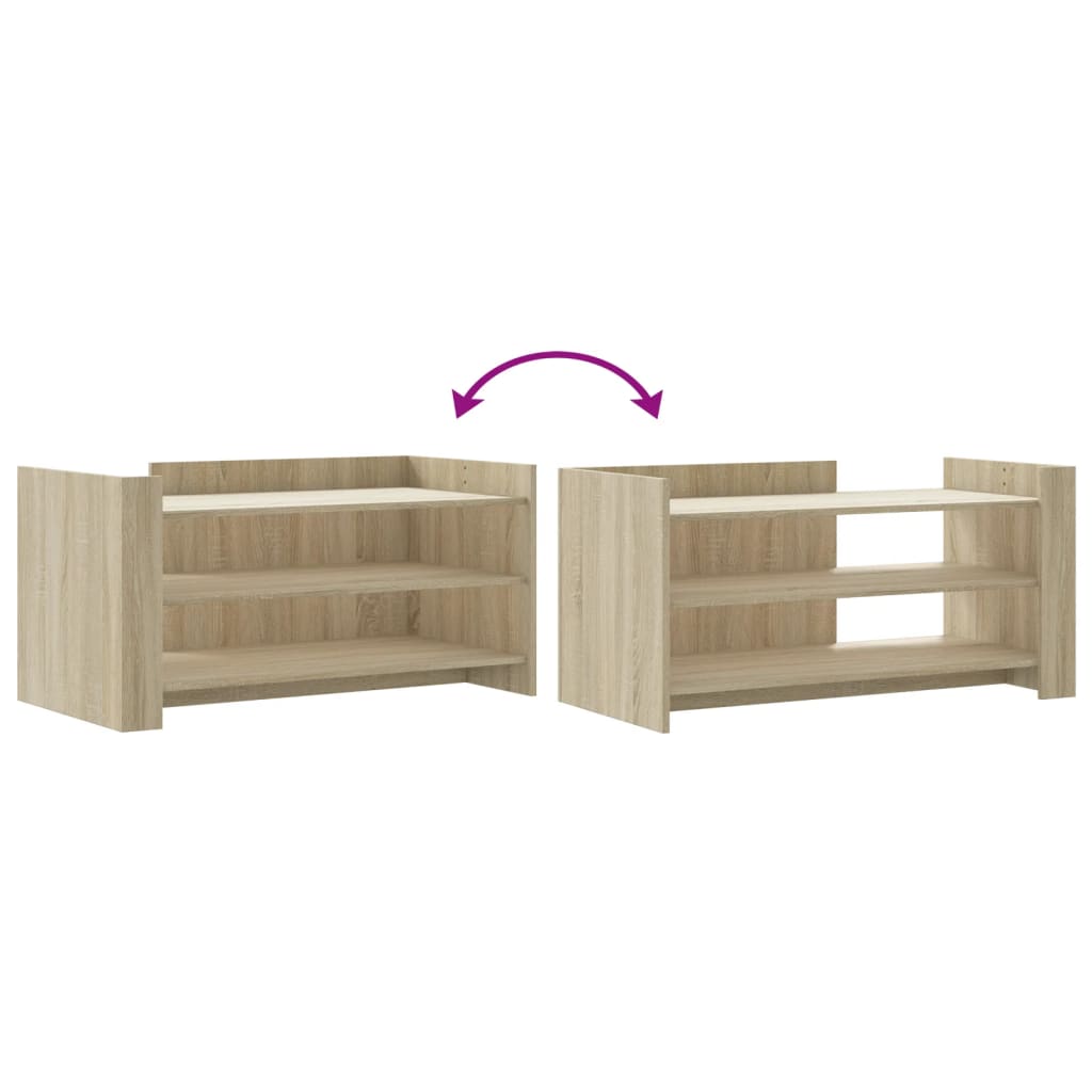 vidaXL Coffee Table Sonoma Oak 100x50x50 cm Engineered Wood