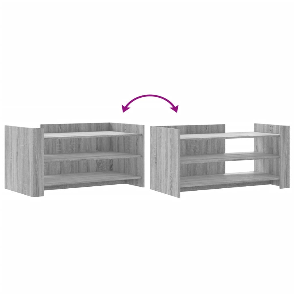 vidaXL Coffee Table Grey Sonoma 100x50x50 cm Engineered Wood