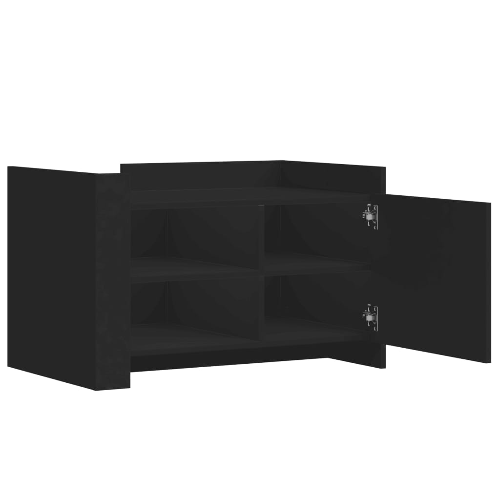 vidaXL Coffee Table Black 80x50x50 cm Engineered Wood