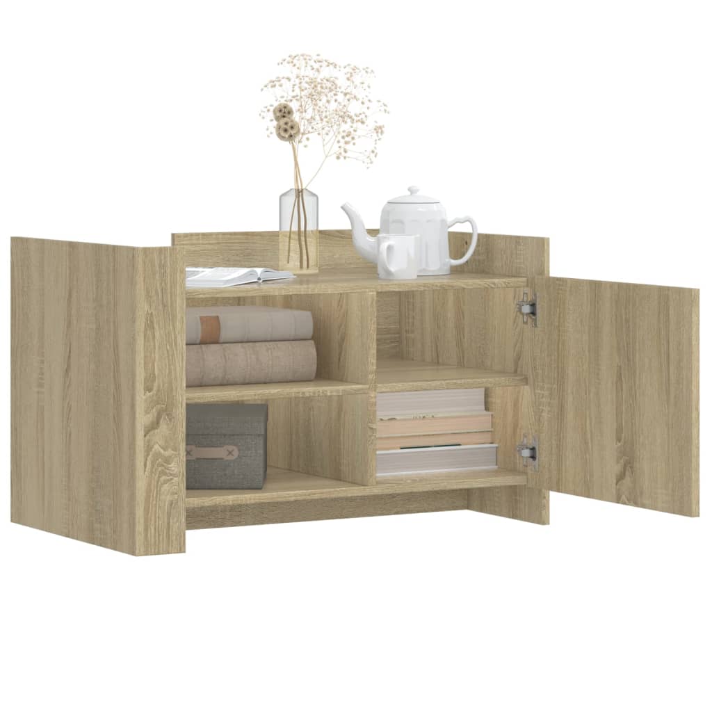 vidaXL Coffee Table Sonoma Oak 80x50x50 cm Engineered Wood