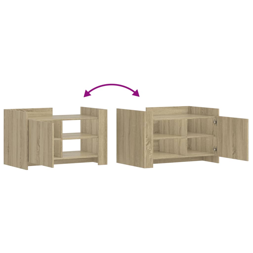 vidaXL Coffee Table Sonoma Oak 80x50x50 cm Engineered Wood