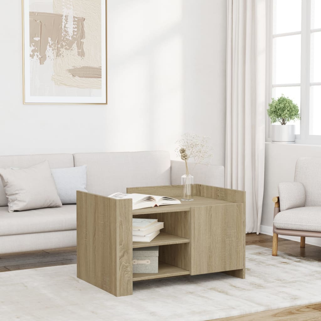 vidaXL Coffee Table Sonoma Oak 80x50x50 cm Engineered Wood