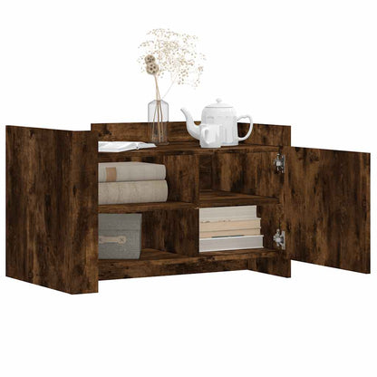 vidaXL Coffee Table Smoked Oak 80x50x50 cm Engineered Wood