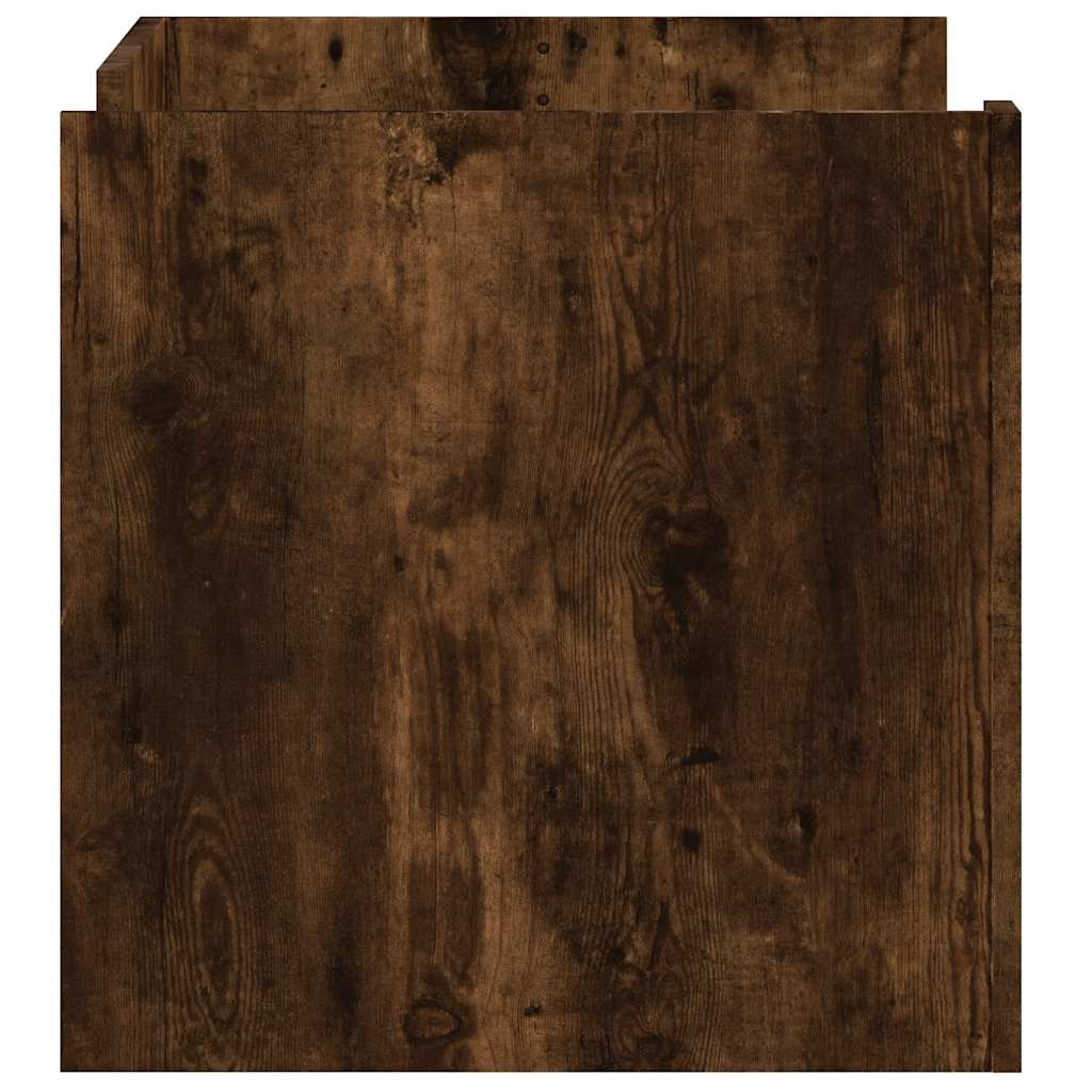 vidaXL Coffee Table Smoked Oak 80x50x50 cm Engineered Wood