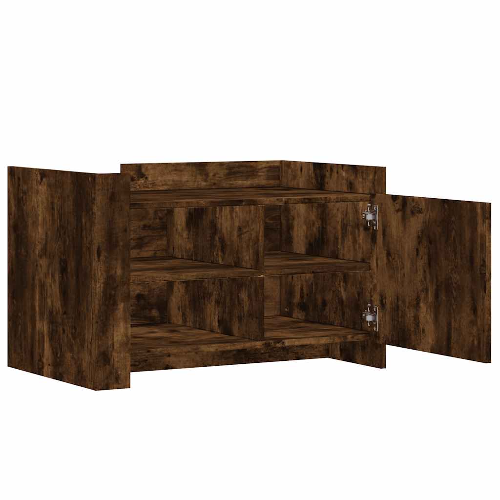 vidaXL Coffee Table Smoked Oak 80x50x50 cm Engineered Wood