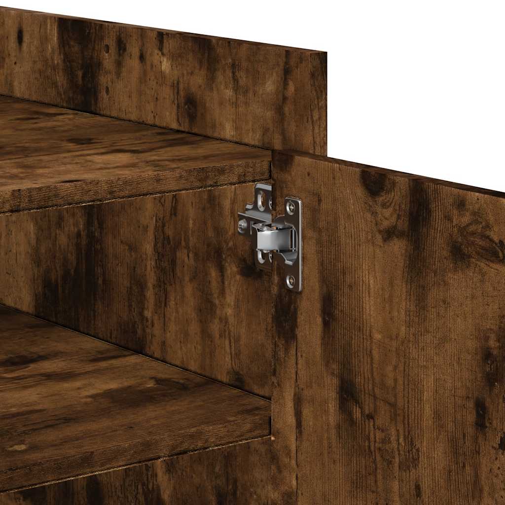 vidaXL Coffee Table Smoked Oak 80x50x50 cm Engineered Wood