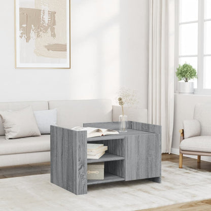 vidaXL Coffee Table Grey Sonoma 80x50x50 cm Engineered Wood