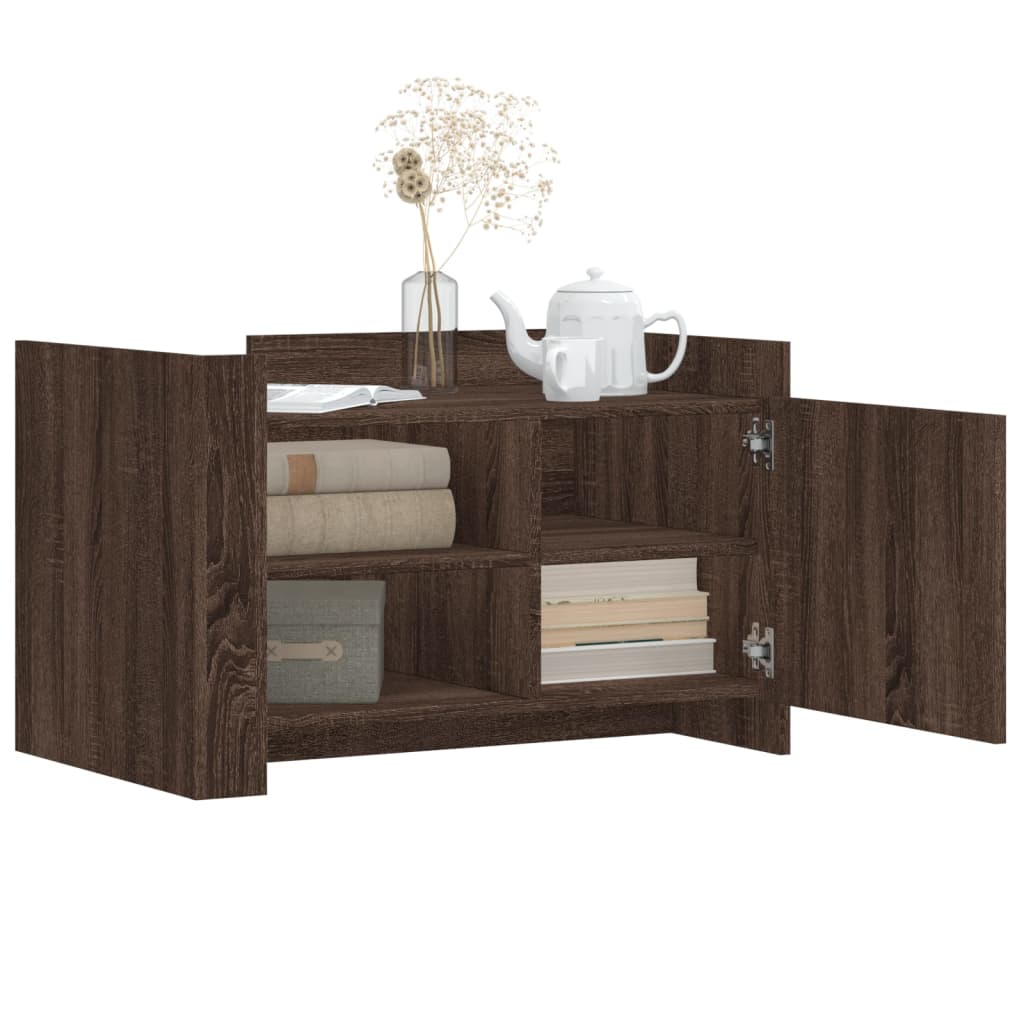 vidaXL Coffee Table Brown oak 80x50x50 cm Engineered Wood