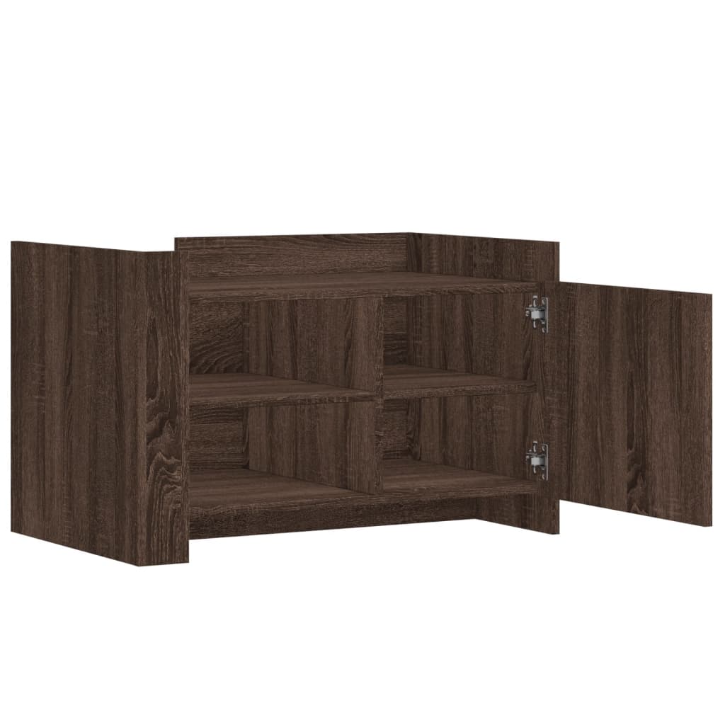 vidaXL Coffee Table Brown oak 80x50x50 cm Engineered Wood