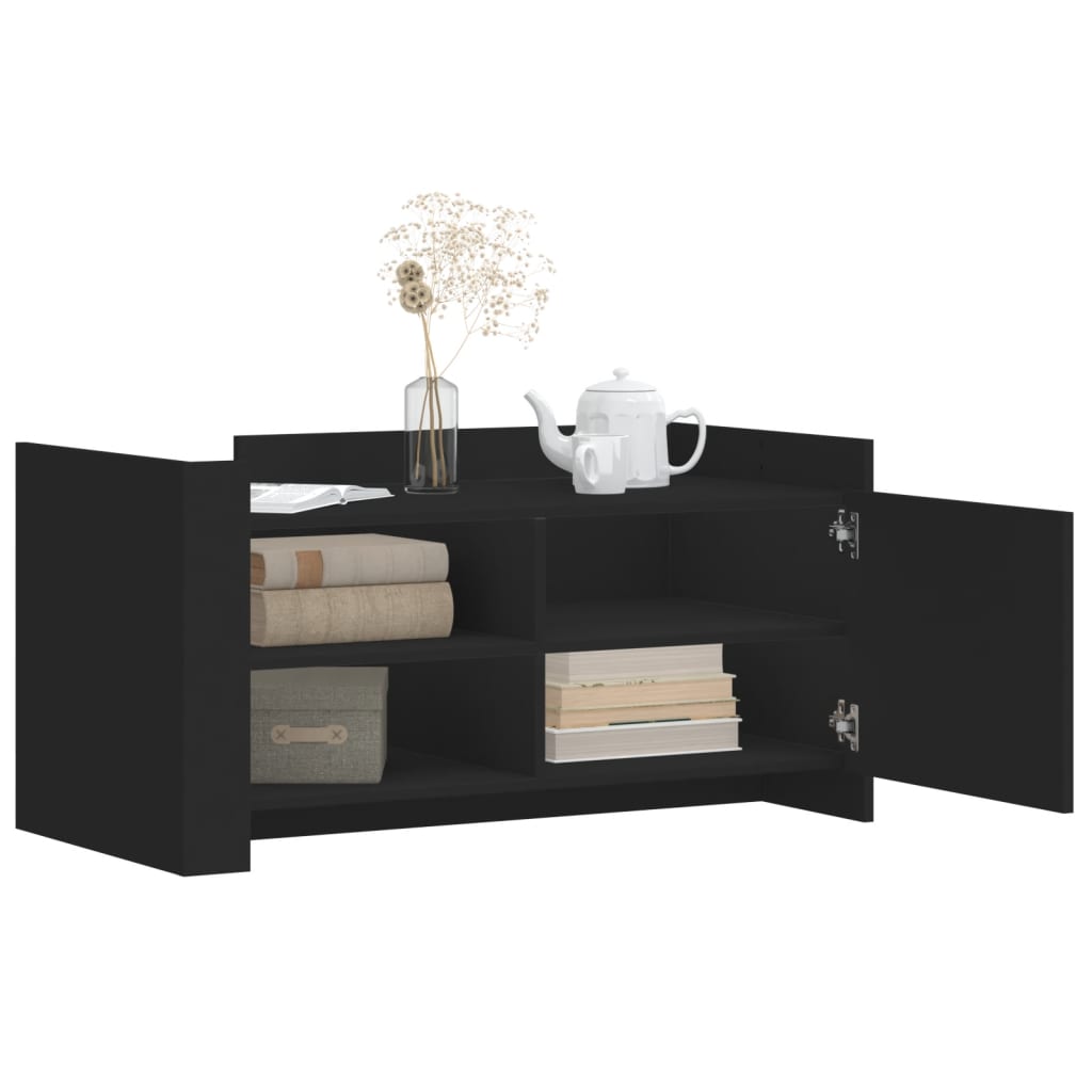 vidaXL Coffee Table Black 100x50x50 cm Engineered Wood