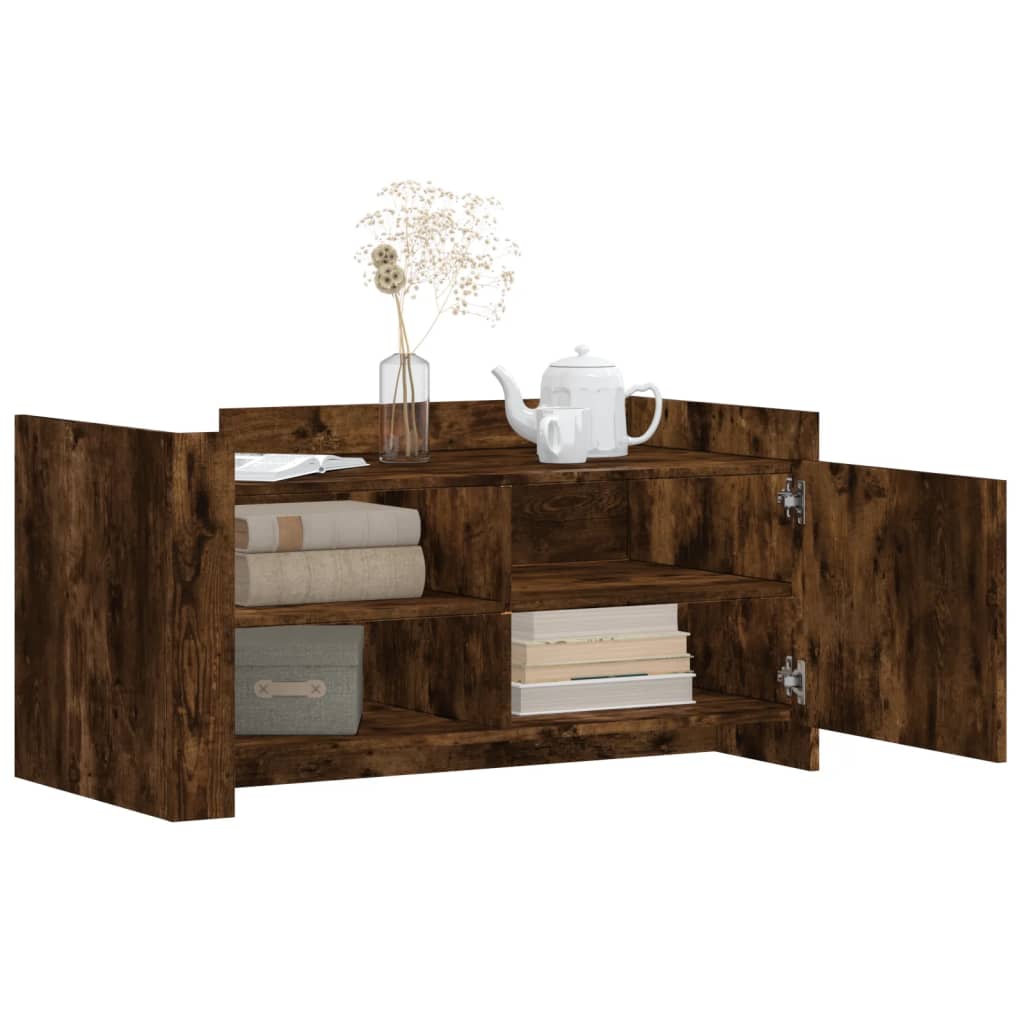 vidaXL Coffee Table Smoked Oak 100x50x50 cm Engineered Wood