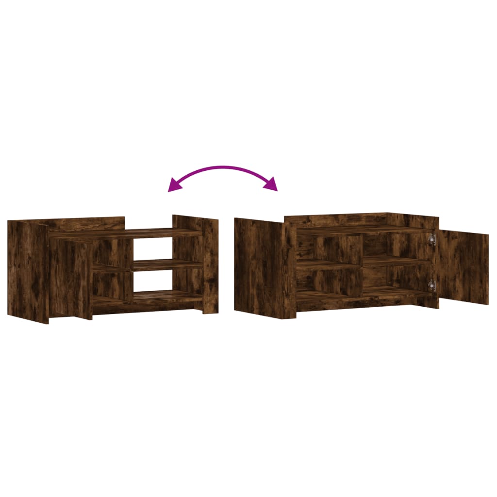 vidaXL Coffee Table Smoked Oak 100x50x50 cm Engineered Wood