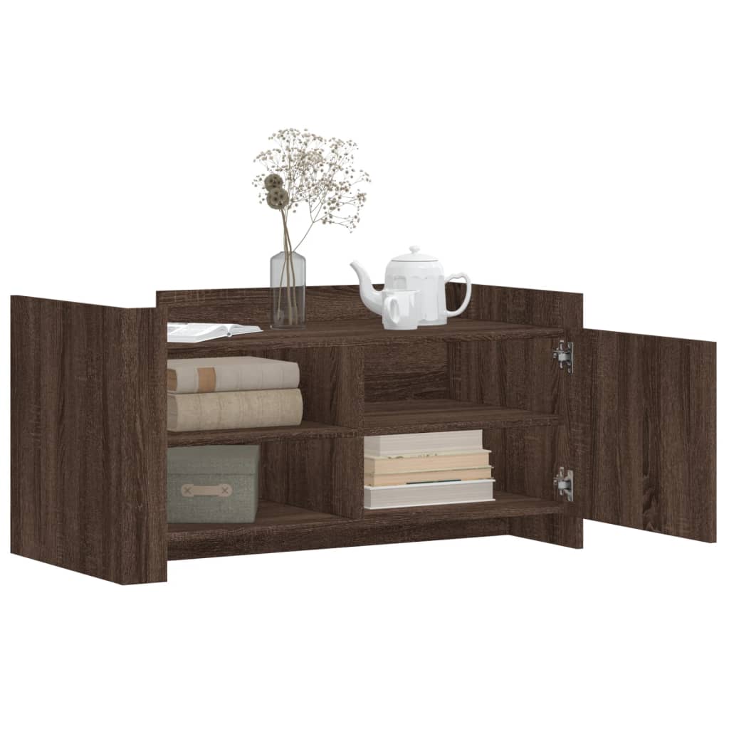 vidaXL Coffee Table Brown oak 100x50x50 cm Engineered Wood