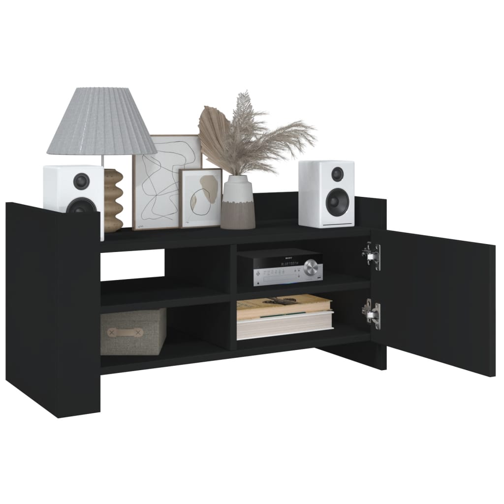 vidaXL TV Cabinet Black 80x35x40 cm Engineered Wood