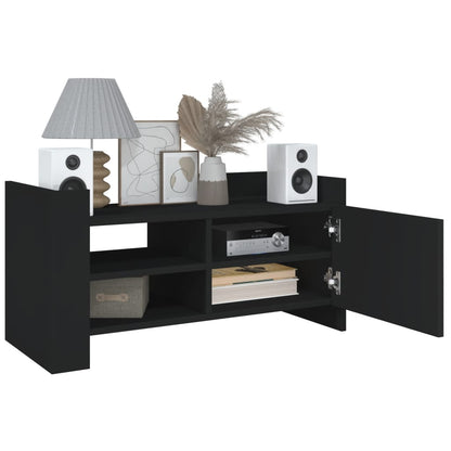 vidaXL TV Cabinet Black 80x35x40 cm Engineered Wood