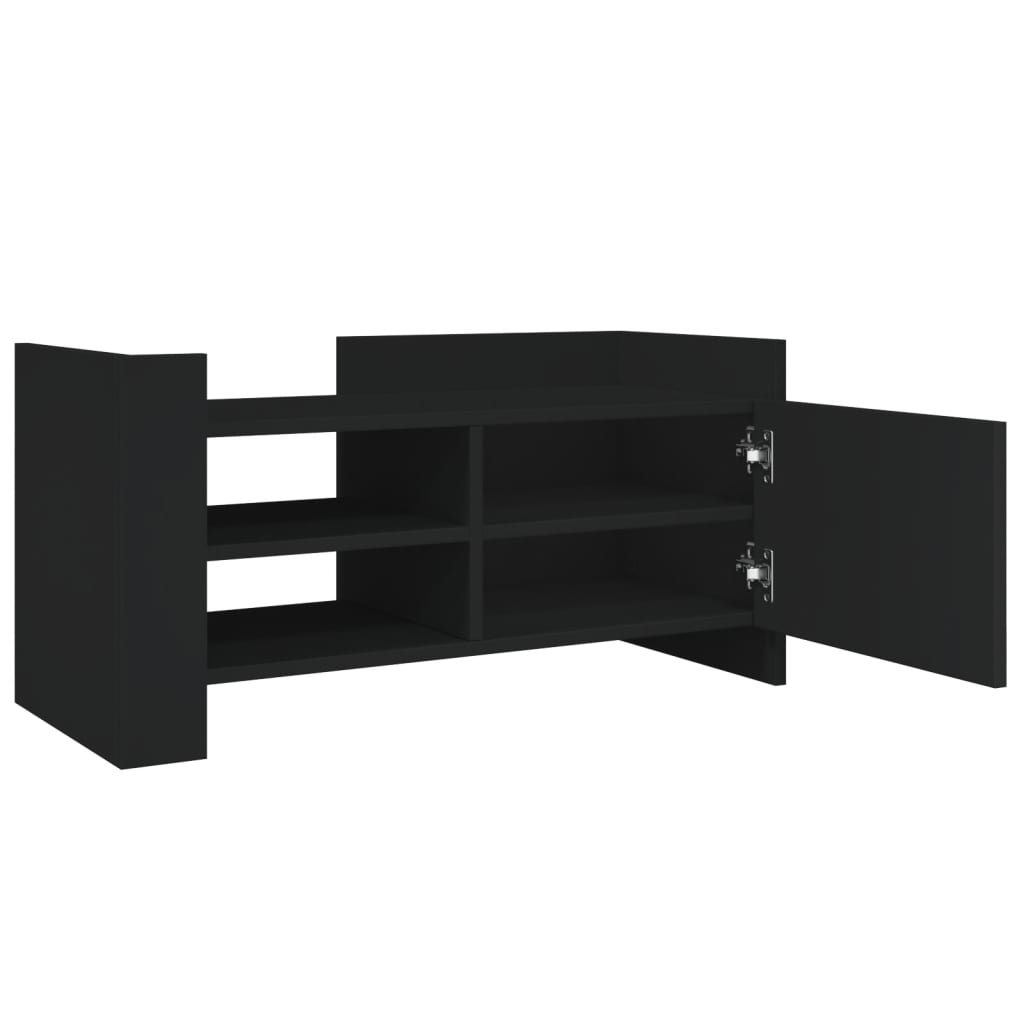 vidaXL TV Cabinet Black 80x35x40 cm Engineered Wood
