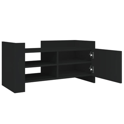 vidaXL TV Cabinet Black 80x35x40 cm Engineered Wood
