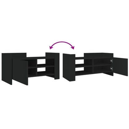vidaXL TV Cabinet Black 80x35x40 cm Engineered Wood