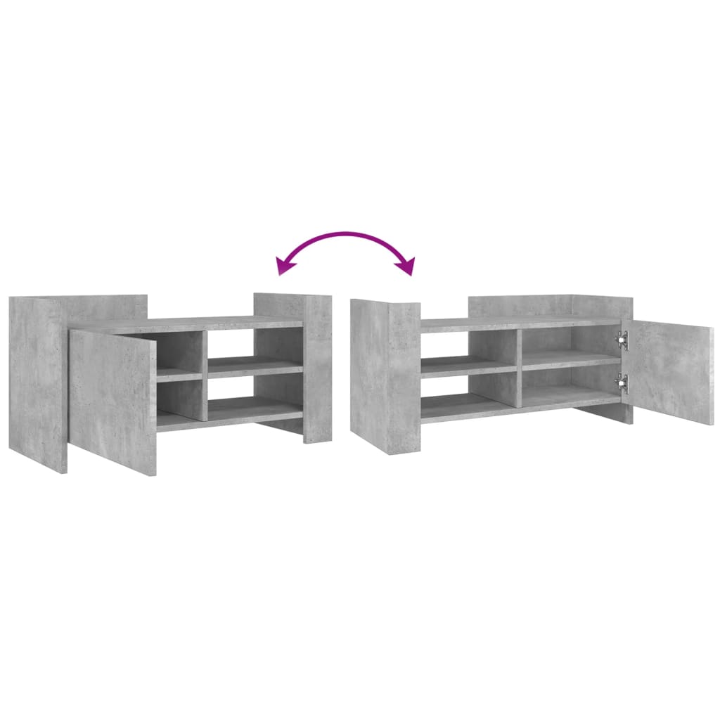 vidaXL TV Cabinet Concrete Grey 80x35x40 cm Engineered Wood
