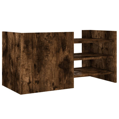 vidaXL TV Cabinet Smoked Oak 80x35x40 cm Engineered Wood
