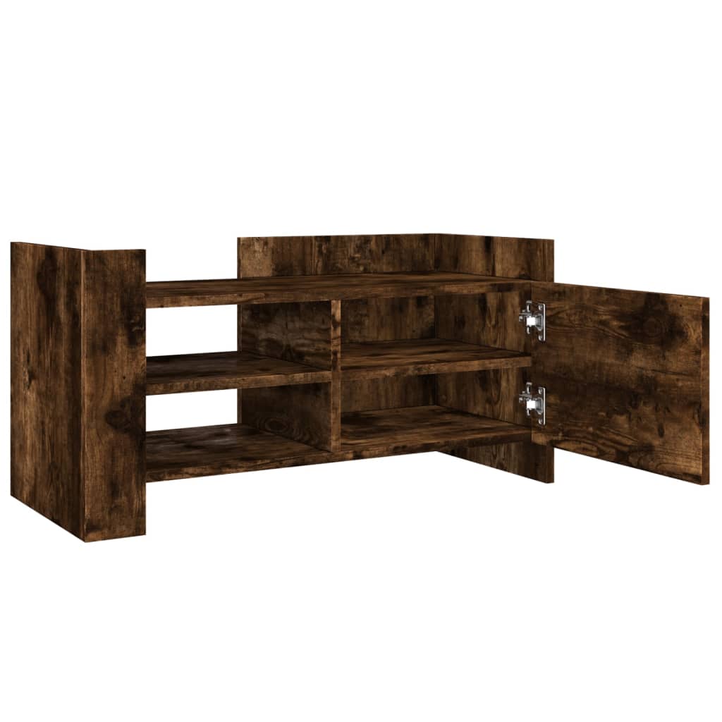 vidaXL TV Cabinet Smoked Oak 80x35x40 cm Engineered Wood