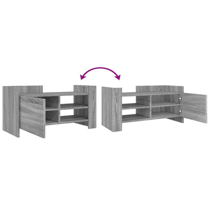 vidaXL TV Cabinet Grey Sonoma 80x35x40 cm Engineered Wood